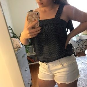 Abercrombie & Fitch white jean shorts